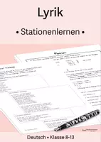 Vorschau - Arbeitsblätter - Lyrik • Stationenlernen • Deutsch, Klasse 8-13 - Deckblatt