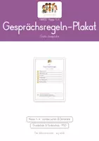 Vorschau - Arbeitsblätter - Klassenrat - GRATIS Gesprächsregeln-Plakat - Deckblatt