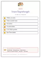 Vorschau - Arbeitsblätter - Klassenrat - GRATIS Gesprächsregeln-Plakat - Seite 1