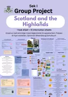Vorschau - Arbeitsblätter - Sek 1 Group Work Scotland and the Highlands - Deckblatt
