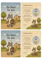 Vorschau - Bildkarten - Abschiedsgeschenk für Kinder – Sternschlüsselanhänger-Karten mit persönlichen Wünschen - Seite 3