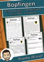 anteprima - Esercizi - Bopfingen – Scheda: testo con spazi vuoti, comprensione all'ascolto e crucipuzzle - Pagina di copertina