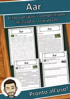 anteprima - Esercizi - Aar – Scheda: testo con spazi vuoti, comprensione all'ascolto e crucipuzzle - Pagina di copertina