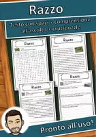 anteprima - Razzo – Scheda: testo con spazi vuoti, comprensione all'ascolto e crucipuzzle - Pagina di copertina
