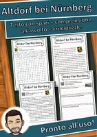 anteprima - Esercizi - Altdorf bei Nürnberg – Scheda: testo con spazi vuoti, comprensione all'ascolto e crucipuzzle - Pagina di copertina