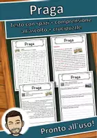 anteprima - Esercizi - Praga – Scheda: testo con spazi vuoti, comprensione all'ascolto e crucipuzzle - Pagina di copertina