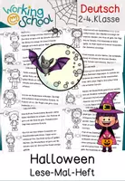 Vorschau - Arbeitsblätter - Lese-Mal-Heft | Halloween | Leseverstehen | Lesen und malen - Deckblatt