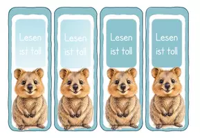 Vorschau - Bildkarten - Hübsche Lesezeichen für Quokkas - Seite 2