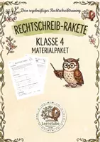 Vorschau - Arbeitsblätter - Rechtschreib-Rakete / Klasse 4 / 15 Rechtschreibübungen für die Grundschule - Deckblatt