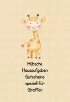Vorschau - selbst erstellte Cliparts/Grafiken - Giraffenklasse: Hausaufgaben Gutscheine Belohnung - Deckblatt