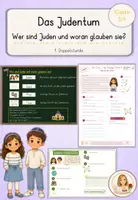 Vorschau - Stundenentwürfe - Judentum Wer sind Juden und woran glauben sie? | 1. Doppelstunde | Religion Klasse 3/4 - Deckblatt