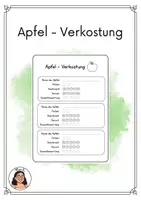 Vorschau - Arbeitsblätter - Verkostungsblatt verschiedene Apfelsorten - Deckblatt