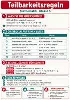 Vorschau - Poster - Teilbarkeitsregeln - Spickzettel & Übersicht Mathematik - Deckblatt