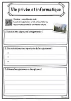 Aperçu - Inclusion - Vie privée et informatique – Fiche : texte à trous, compréhension orale et mots mêlés - Page 3