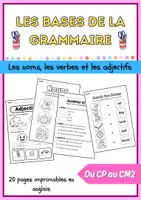 Aperçu - Feuilles d'exercices - fiches de grammaire anglaise - noms verbs adjectifs - exercices cycle 2 - Page de couverture