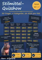 Vorschau - Quiz - Sachtextanalyse – Quizshow: Sprachliche Mittel - Deckblatt