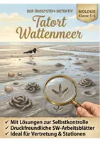 Vorschau - Stundenentwürfe - Ökosystem Wattenmeer - Detektiv-Logikrätsel zu Lebensräumen und Angepasstheit | Biologie Klasse 5/6 - Deckblatt