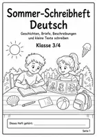 Vorschau - Stationenlernen - Sommer-Schreibheft Deutsch | Klasse 3/4 - Seite 1