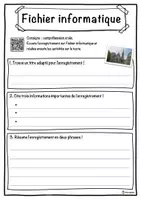 Aperçu - Inclusion - Fichier informatique – Fiche : texte à trous, compréhension orale et mots mêlés - Page 3