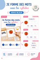 Aperçu - Jeux - Je forme des mots avec les syllabes – Série Bleue - Page de couverture