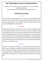 Vorschau - Arbeitsblätter - Groß- und Kleinschreibung: Das 3 Gänge Menü - Seite 1