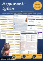 Vorschau - Spiele - Argumenttypen: Kartenspiel zur Festigung und Wiederholung - Deckblatt