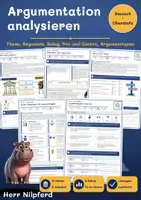 Vorschau - Arbeitsblätter - Sachtextanalyse: Die Argumentation analysieren (Deutsch, Oberstufe) - Deckblatt