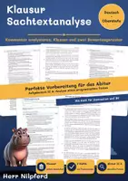 Vorschau - Klassenarbeiten - Klausur Sachtextanalyse Oberstufe: Analyse eines pragmatischen Textes (Aufgabenart II A) mit EWH - Deckblatt