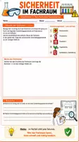 Vorschau - Arbeitsblätter - Fit für den Fachraum ! Unsere Sicherheitsregeln 🥽🧪🥼🔬👩🔬👨🔬 - Seite 1