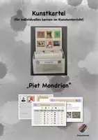 Vorschau - Mal- und Bastelvorlagen - Materialpaket: Kunstkartei „van Gogh-Kandinsky-Mondrian“ - Deckblatt