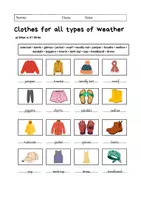Vorschau - Arbeitsblätter - Clothes for all Types of Weather: Vocabulary (English) - Seite 3