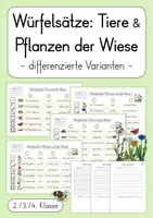 Vorschau - Arbeitsblätter - Wiese - Würfelsätze (2./3./4. Klasse) - Deckblatt