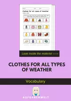 Vorschau - Arbeitsblätter - Clothes for all Types of Weather: Vocabulary (English) - Deckblatt
