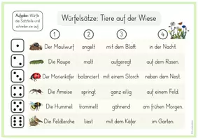 Vorschau - Arbeitsblätter - Wiese - Würfelsätze (2./3./4. Klasse) - Seite 3