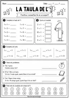 Vista previa - Refuerzo / NEE / Materiales de apoyo - Taules de multiplicar de l'1 al 10 - Portada