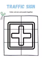 Vorschau - Arbeitsblätter - Cutting & Jigsaw Puzzles - Verkehrsschilder / Verkehrszeichen / Traffic signs - (Englisch) - Seite 3