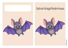Vorschau - Mal- und Bastelvorlagen - Fledermausklasse - Geburtstagsaufsteller (Klassentier) - Seite 3