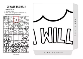 Vorschau - Mal- und Bastelvorlagen - Gemeinschaftsbild | Kooperatives Klassenposter „Herzlich Willkommen bei uns in der … Klasse“ | Gemeinschaftsprojekt mit 30 Bildausschnitten - Seite 3