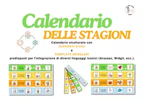 anteprima - Materiale di supporto/inclusione - CALENDARIO DELLE STAGIONI - Attacca e stacca - Pagina 1