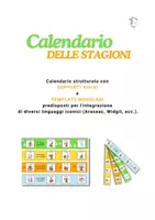 anteprima - Materiale di supporto/inclusione - CALENDARIO DELLE STAGIONI - Attacca e stacca - Pagina di copertina
