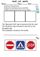 Vorschau - Spiele - Verkehrsschilder / Verkehrszeichen / Traffic signs : Logicals - Englisch Leserätsel - Seite 1