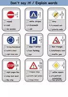 Vorschau - Spiele - Don't say it!: Verkehrsschilder / Verkehrszeichen / Traffic signs - Englisch Spiel (Sag es nicht!) - Seite 1