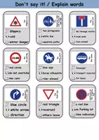 Vorschau - Spiele - Don't say it!: Verkehrsschilder / Verkehrszeichen / Traffic signs - Englisch Spiel (Sag es nicht!) - Seite 2