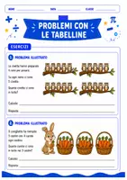 anteprima - Esercizi - Problemi illustrati con le tabelline - Pagina 2