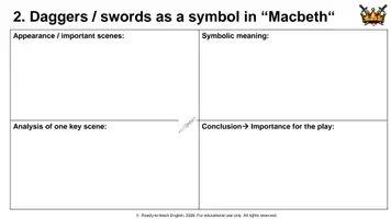 Vorschau - Arbeitsblätter - Analyzing key symbols in Shakespeare's "Macbeth" - Seite 3