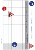 Vorschau - Mal- und Bastelvorlagen - Verkehrsschilder / Verkehrszeichen / Traffic signs - City Country River / Stadt Land Fluss - Englisch - Seite 1