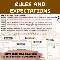 Vista previa - Hojas de trabajo - Rules vs. Expectations: Reflection-Based Activity Booklet for Secondary School Pupils - Portada