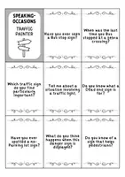 Vorschau - Spiele - Conversation Cards: Verkehrsschilder / Verkehrszeichen / Traffic signs - Englisch (Redespiel/Sprechanlässe) - Seite 1