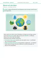 Vorschau - Arbeitsblätter - Wovon wir alle leben – Ressourcen & Recycling – AB 2 - Deckblatt