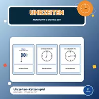 Vorschau - Spiele - Ich habe, Wer hat ... ? Uhrzeiten / 27 Karten - Deckblatt